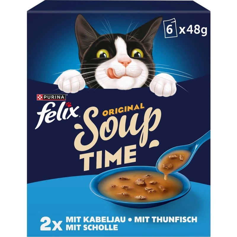 Felix Soup Time Original - Rybne smaki, 18 x 48 g