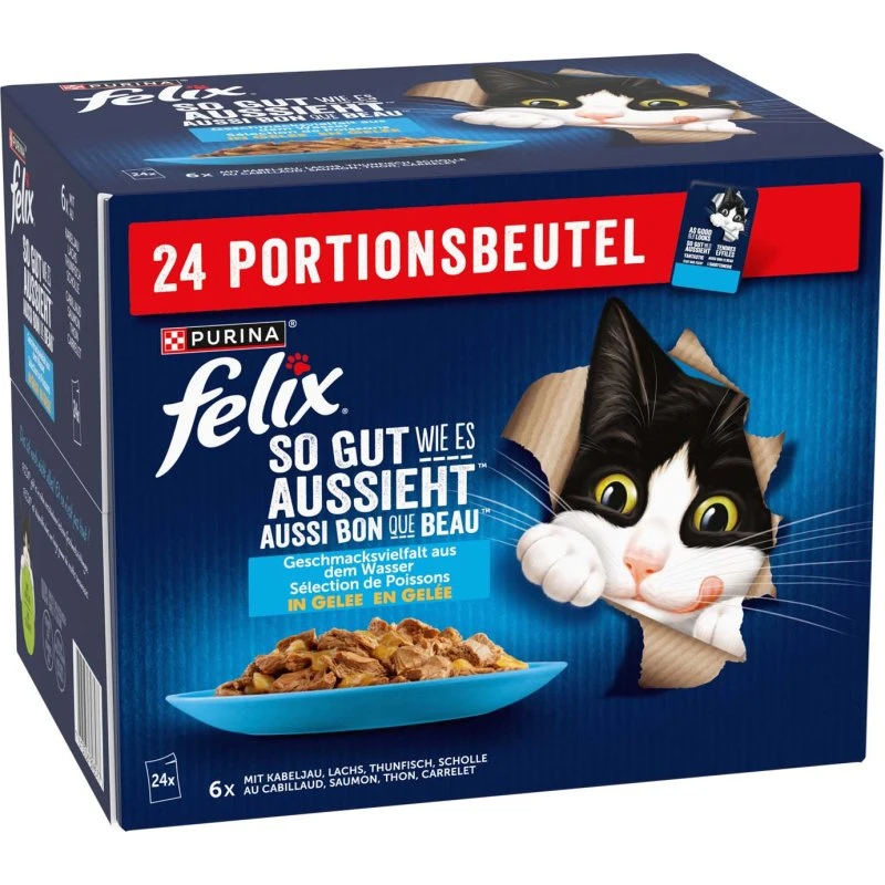 Felix So gut wie es aussieht - Mokra karma dla kotów, 24 x 85 g