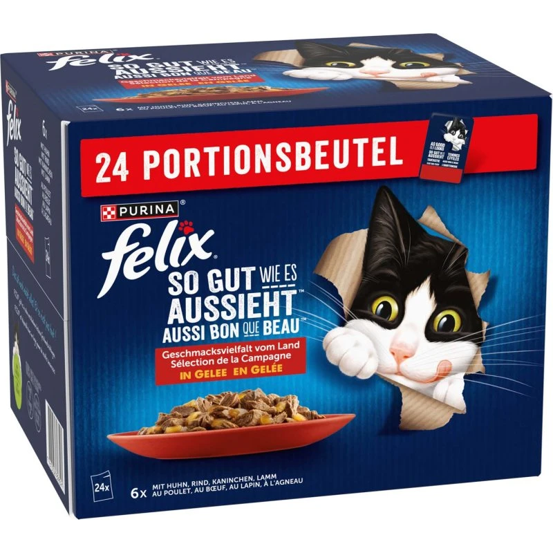 Felix So gut wie es aussieht - Mokra karma dla kotów, 24 x 85 g
