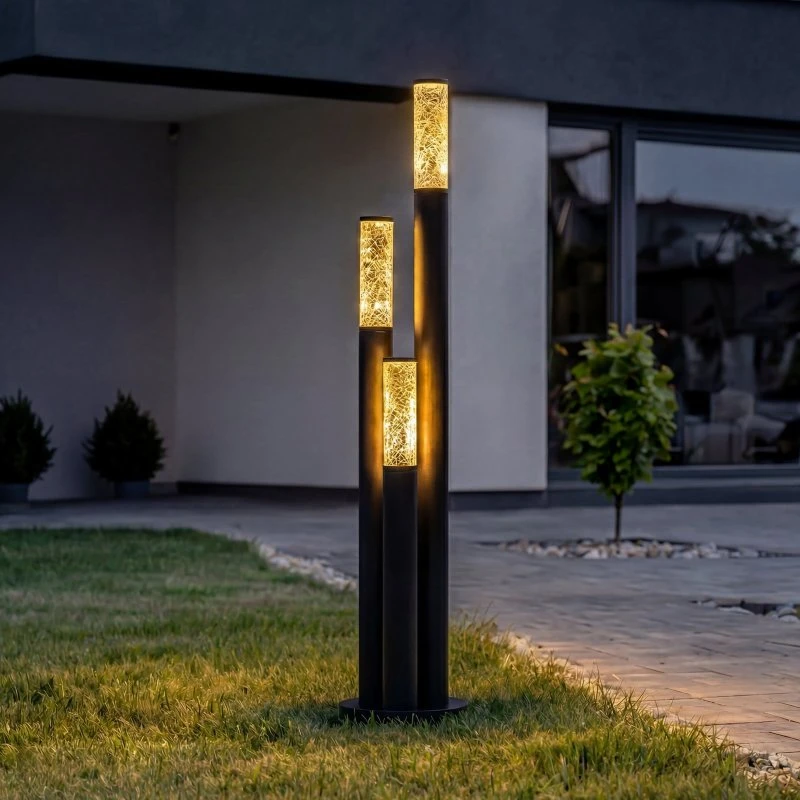 Słupek oświetleniowy Lindby Gavros, 132 cm, 3-punktowy, aluminium