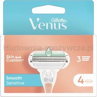 Gillette Venus Smooth Sensitive Ostrza Wymienne, 4 sztuki