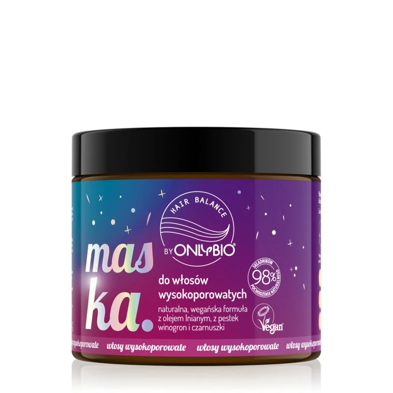 OnlyBio Maska do Włosów Wysokoporowatych 400 ml