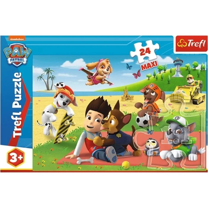 TREFL Puzzle MAXI Zabawa na kocu Paw Patrol 24 elementy
