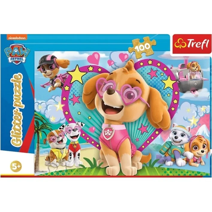 TREFL Puzzle Glitter Psi Patrol W blasku Skye 100 elementów