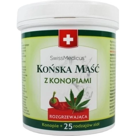 SwissMedicus Końska Maść Rozgrzewająca z Konopiami 500 ml