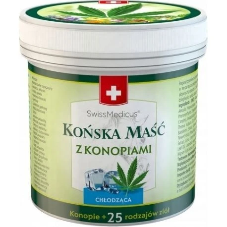SwissMedicus Końska Maść Chłodząca z Konopiami 500 ml
