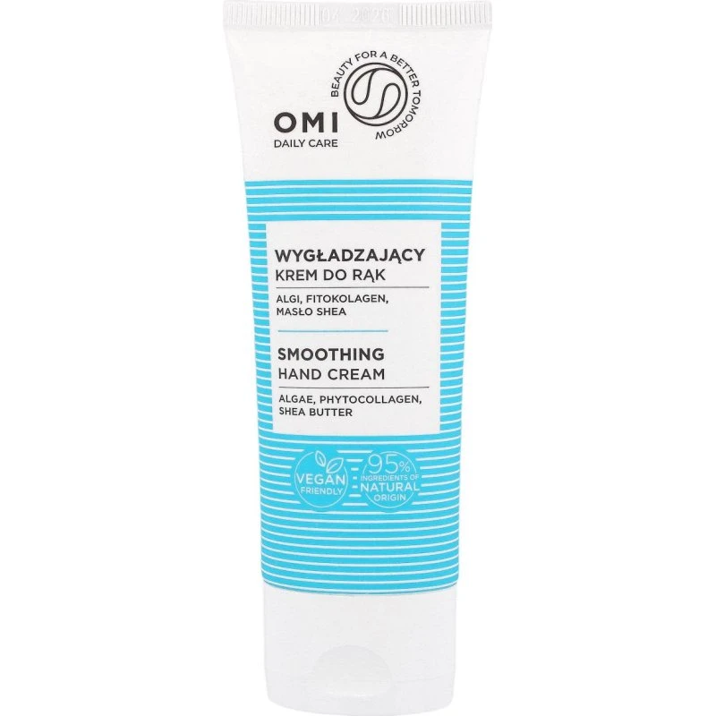 OMI VEGAN Wygładzający Krem do Rąk z Algami i Masłem Shea, 75 ml