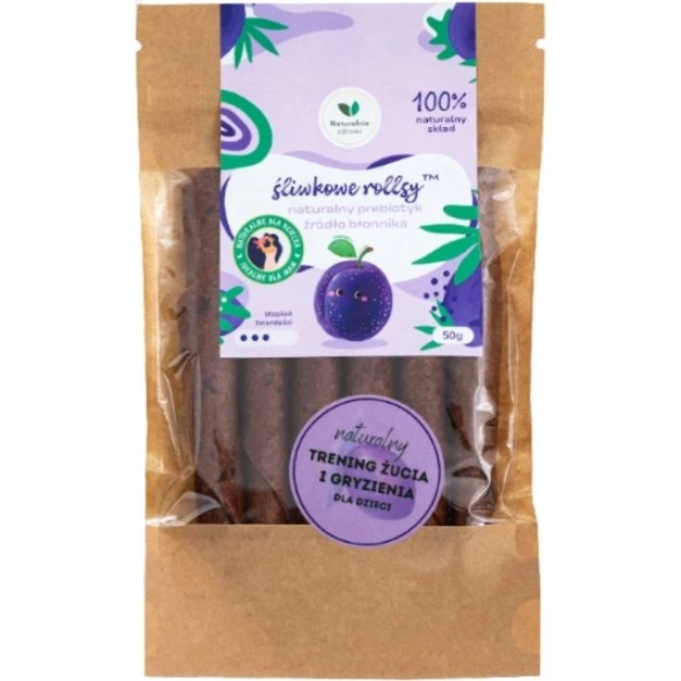 Naturalnie zdrowi Śliwkowe rollsy z inuliną 50 g