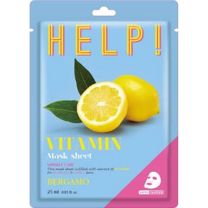 BERGAMO Help Rewitalizująca maska w płachcie z witaminami, 25ml