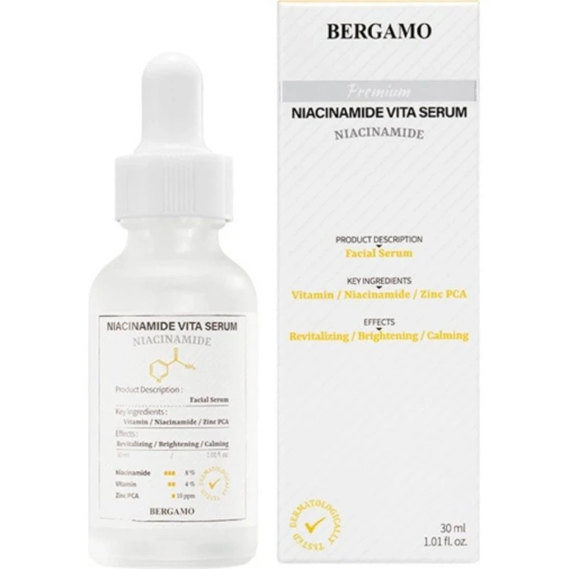 BERGAMO Niacinamide Vita Serum - witaminowe serum do twarzy 30 ml