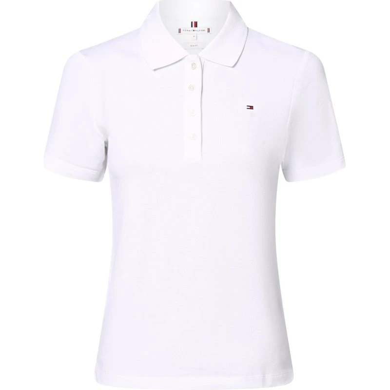 Tommy Hilfiger Koszulka Polo Slim Fit Piqué Biała