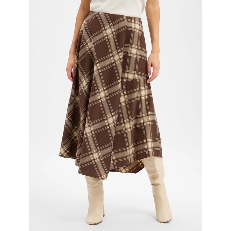 Weekend Max Mara Spódnica Lanoso w Stylu Kopertowym, Brązowa