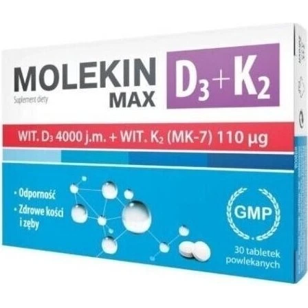 Molekin D3 4000 j.m. + K2 MAX 30 tabletek