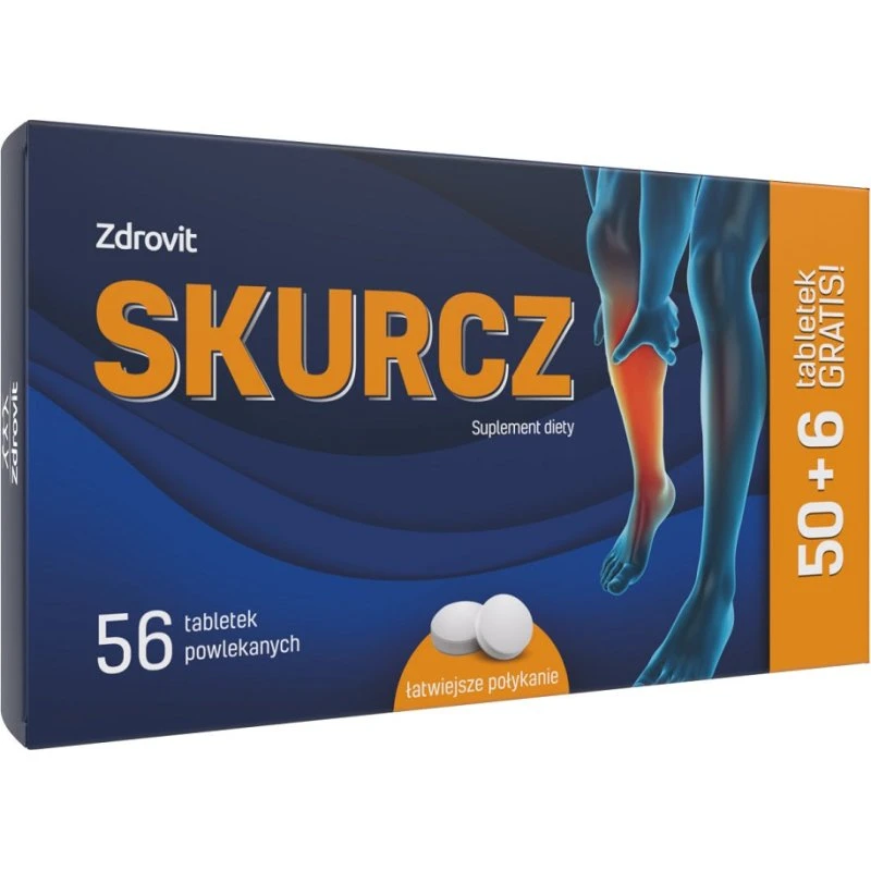 Zdrovit Skurcz suplement diety, 56 tabletek powlekanych