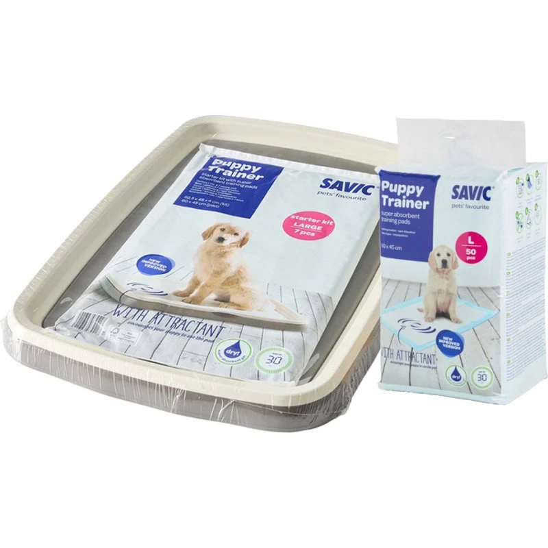 Savic Puppy Trainer Starter Set - Kuweta dla psa z wkładkami L