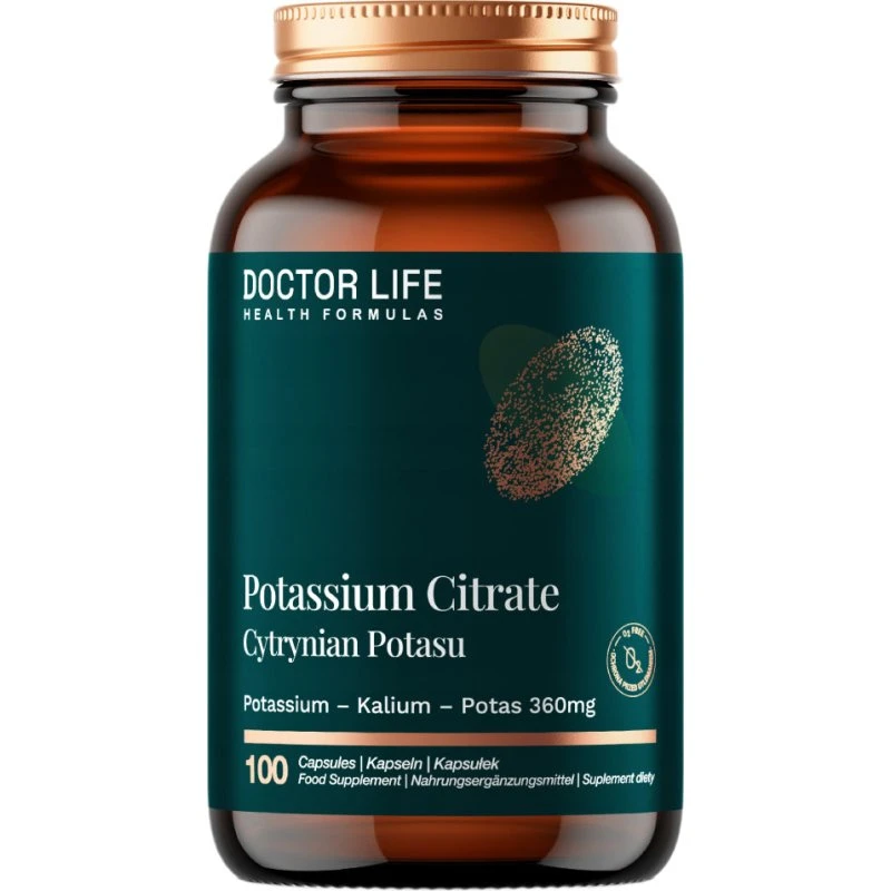 Doctor Life Cytrynian Potasu 360mg, 100 kapsułek