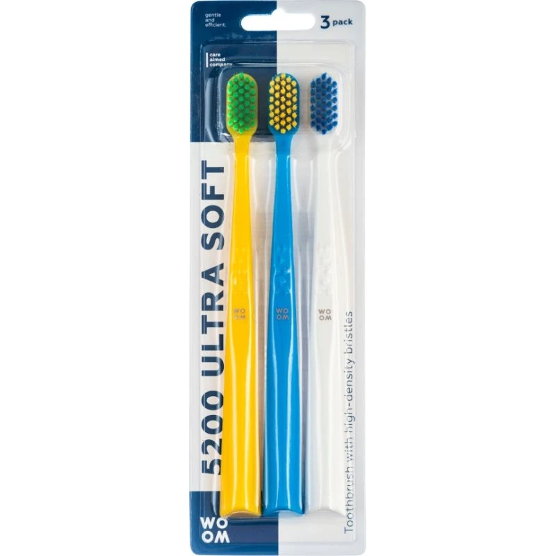 Woom 5200 Ultra Soft Toothbrush – szczoteczka do zębów, 3 szt.