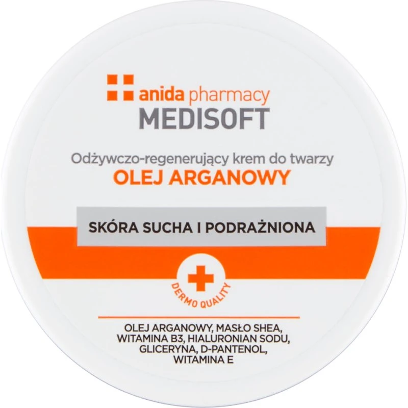 Anida Medisoft odżywczo-regenerujący krem do twarzy olej arganowy 100ml