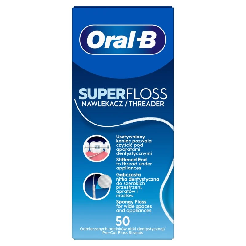 Oral-B Super Floss – nić do aparatów ortodontycznych 50 szt.