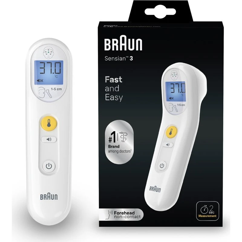 BRAUN Sensian 3 BNT050EE Termometr bezdotykowy do czoła