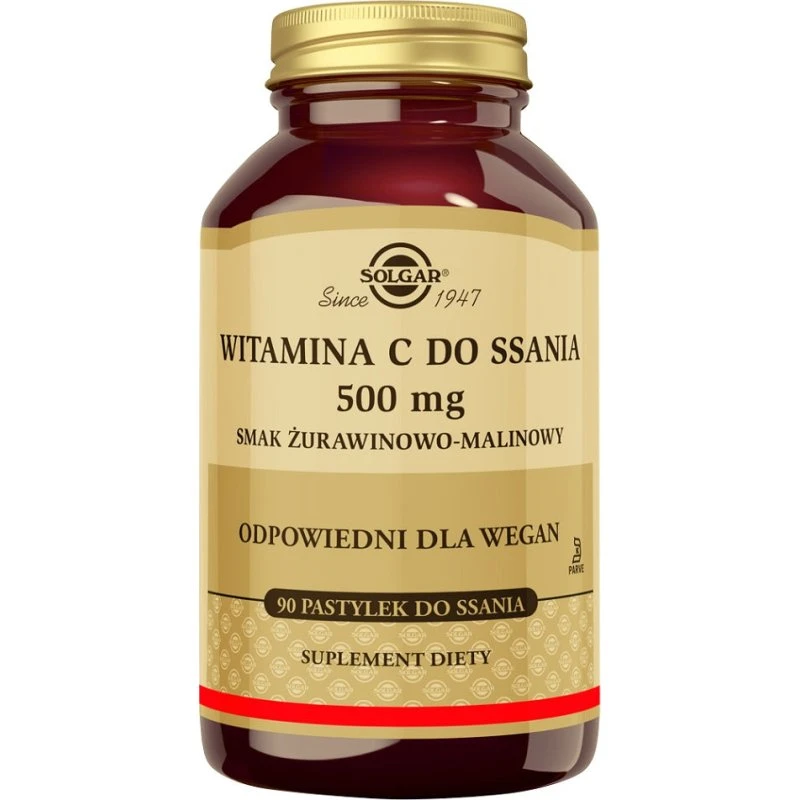 Solgar Witamina C 500mg 90 pastylek do ssania