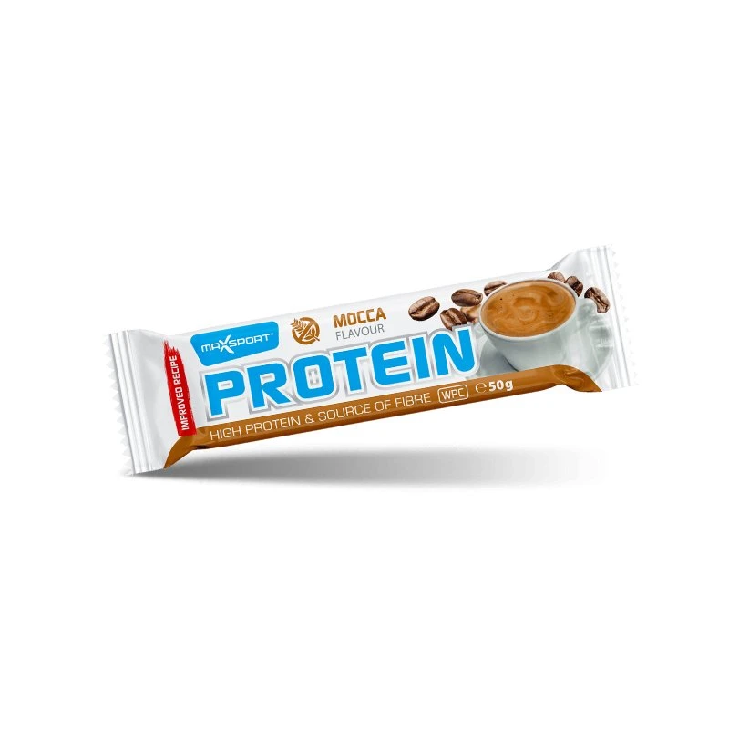 MaxSport Baton Proteinowy Kawowy w Mlecznej Czekoladzie 50g Bezglutenowy