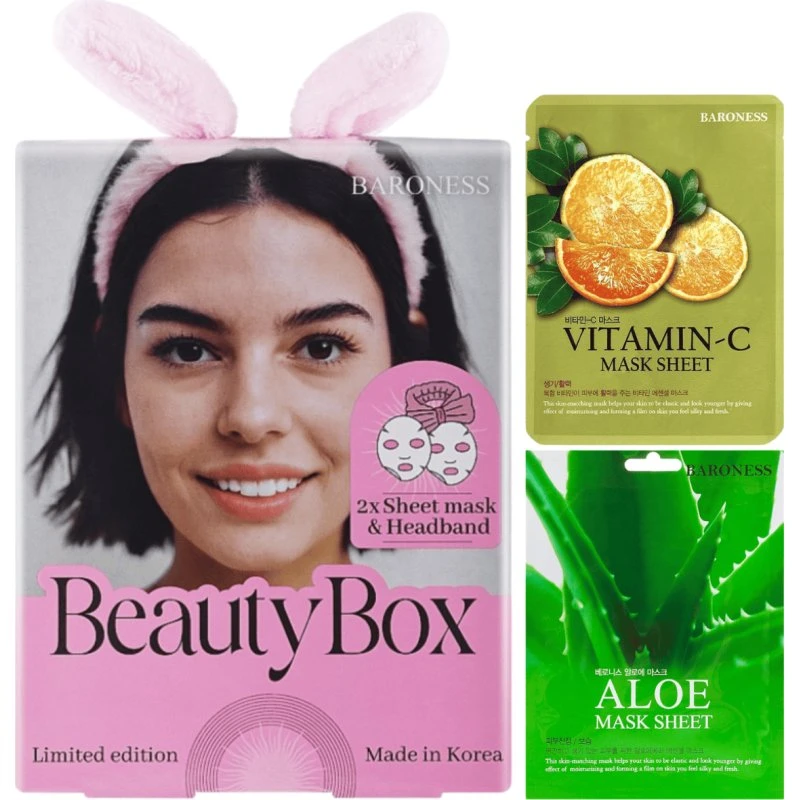 Baroness Beauty Box Limited Edition: Opaska i 2 Maseczki w Płachcie