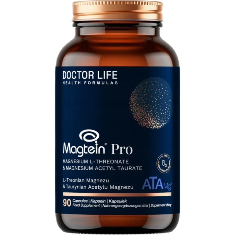 Doctor Life Magtein Pro L-Treonian Magnezu + Wit. C i D3, 90 kaps.