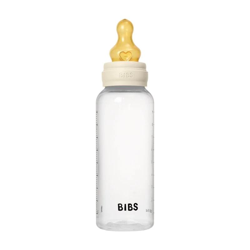 BIBS Smoczek do butelki 270 ml, lateksowy, średni przepływ, kość słoniowa