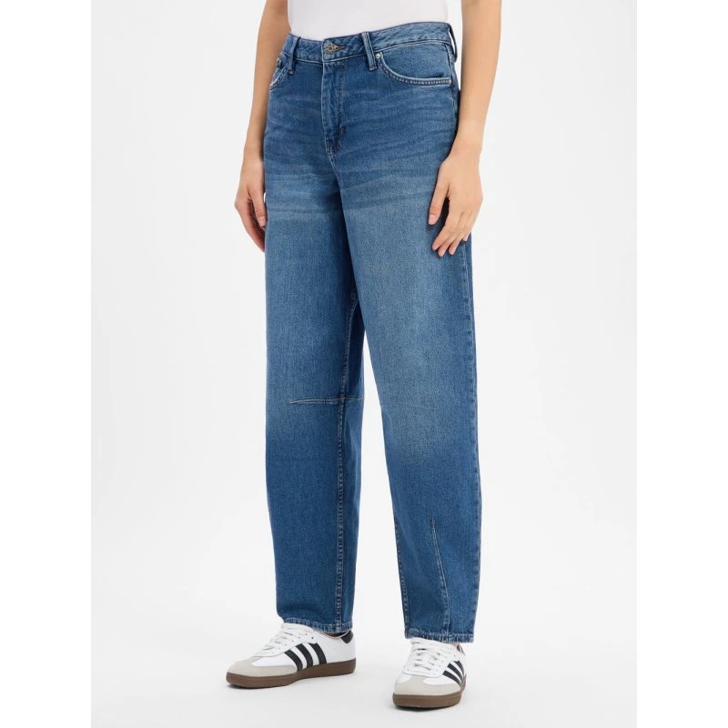 S.Oliver Jeansy Barrel Fit niebieskie