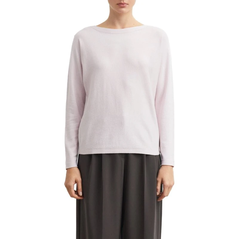 Sweter z błyszczącą przędzą i rękawami à la nietoperz