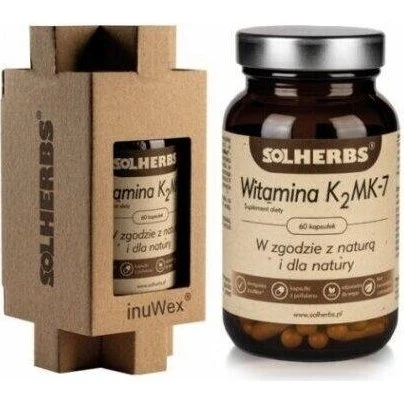 SOLHERBS Witamina K2 MK7 200 mcg - 60 kapsułek