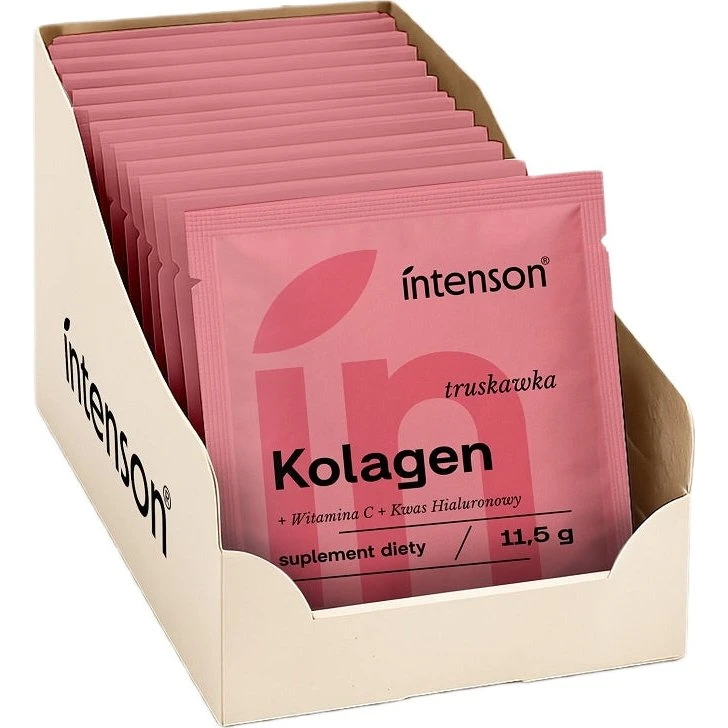 Intenson Kolagen + Witamina C + Kwas Hialuronowy Truskawka 20x11.5g