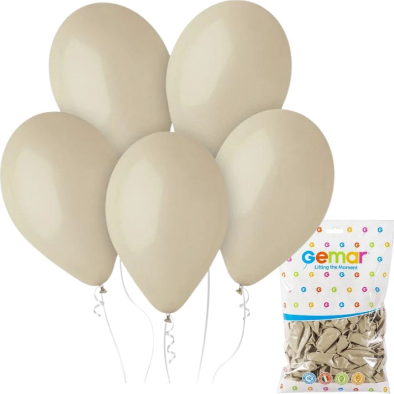 Gemar Balony Lateksowe Pastelowe Beżowe Latte 12" 100 szt.