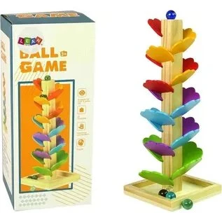 Leantoys Drewniane Drzewko Tor Kulkowy 5 Kulek