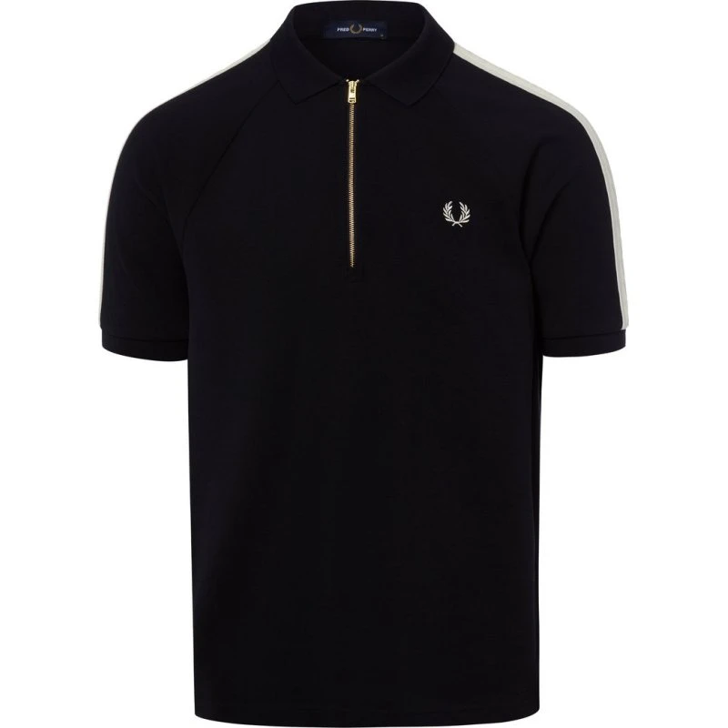 Fred Perry Koszulka Polo z Wzorem Piqué i Krótkim Zamkiem