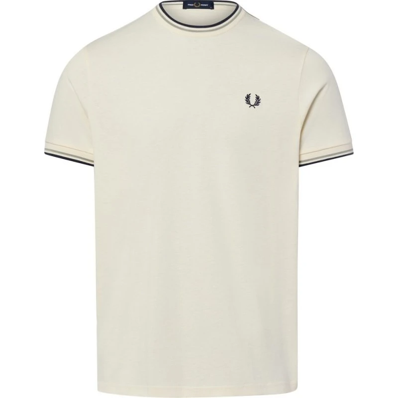 Fred Perry Koszulka Męska Biała Bawełna