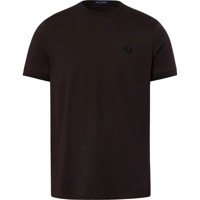 Fred Perry Koszulka Męska Brązowa Bawełna