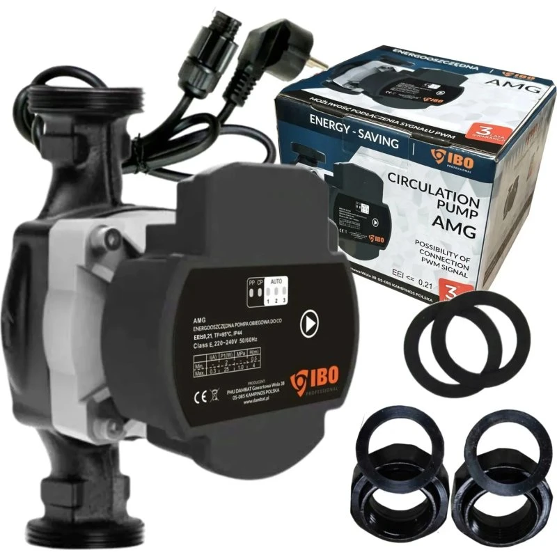 IBO AMG 25-40/180 PWM, pompa obiegowa 1-fazowa z PWM i śrubunkami
