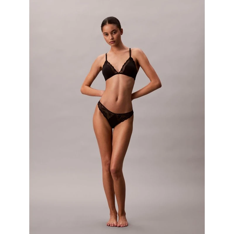 Calvin Klein Stringi Sensual Stretch Lace czarne, S