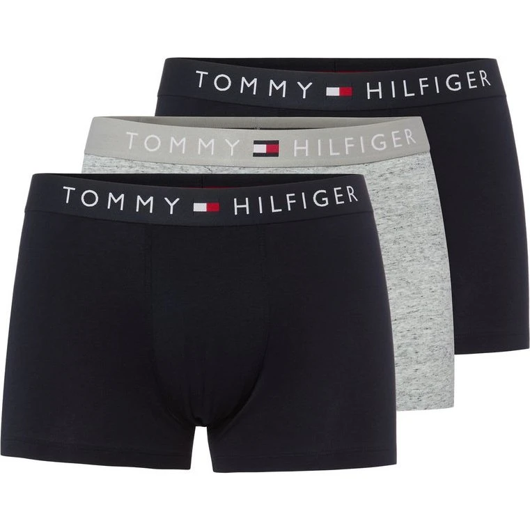 Tommy Hilfiger Bokserki Męskie w 3-paku - Szare, XXL