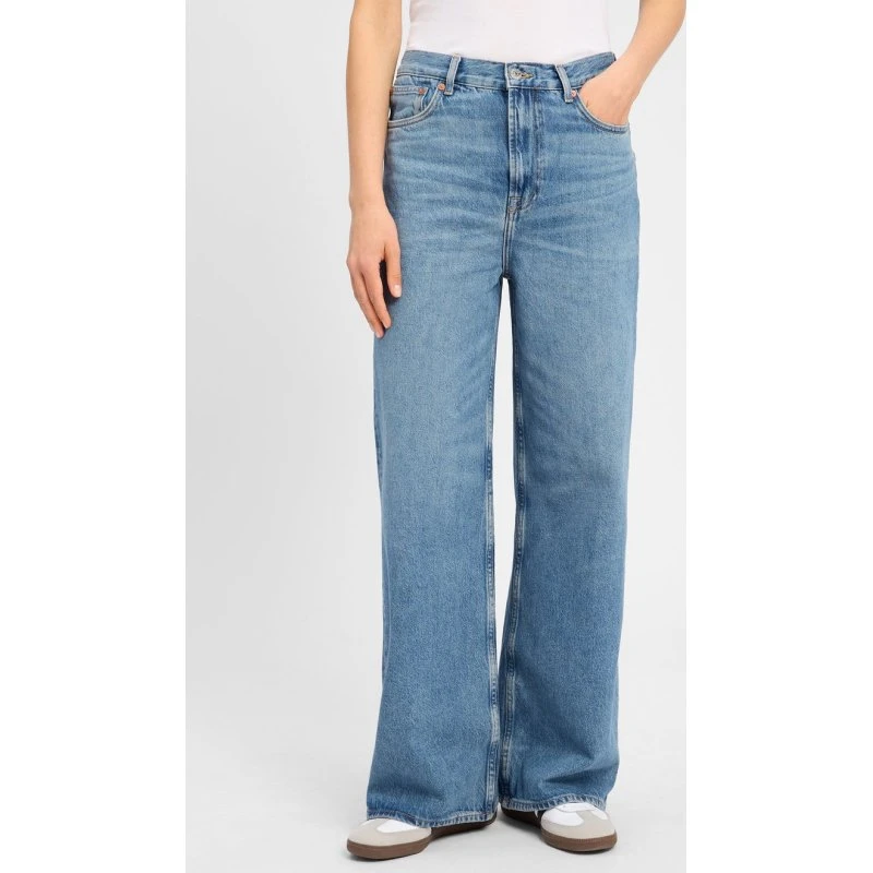 Samsøe Samsøe Jeansy Wide Leg Rebecca niebieskie